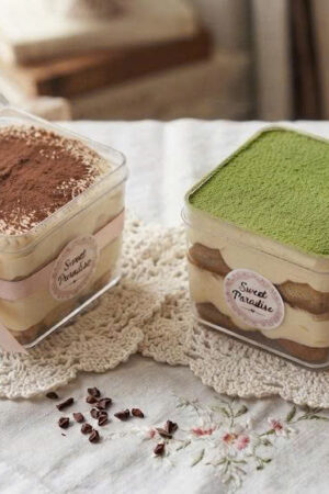 Tiramisu Matcha với Cacao